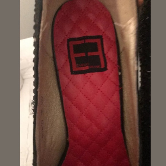 Emelio Frank Diamonds Platform Pump Black SZ 9 - Picture 4 of 5